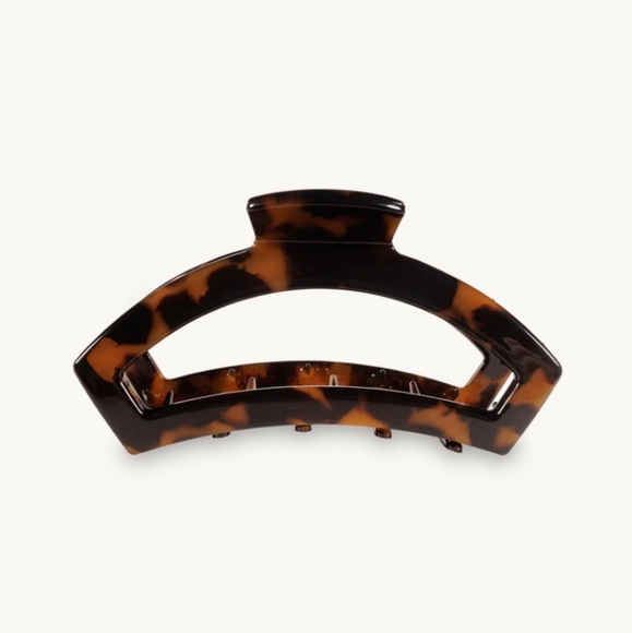 Teleties Open Tortoise Medium Hair Clip| Open Style/Hair Can Be Seen| New W Tags - Picture 2 of 6